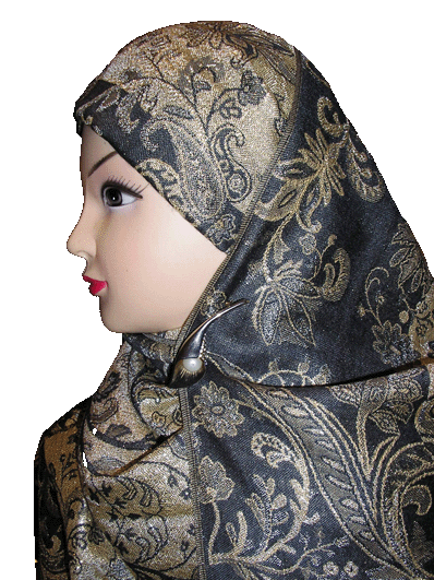 Grey pashmina with addition of golden hue